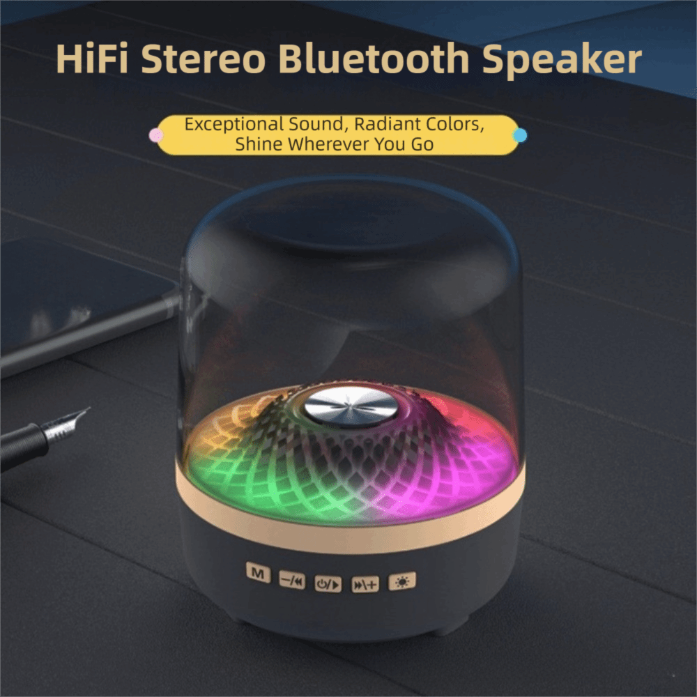 Soundbar Bluetooth Home - Altavoz estéreo HiFi Bluetooth 5.4, luz