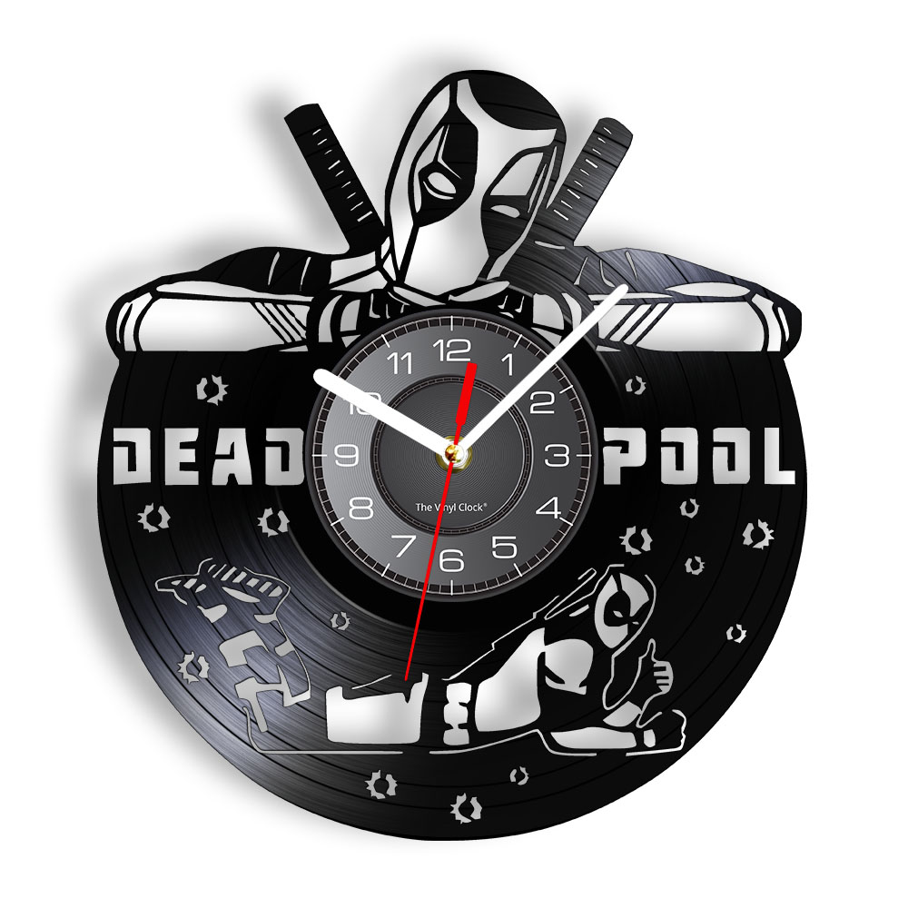 Home Cinema Room Accessories - Reloj de pared inspirado en Deadpool