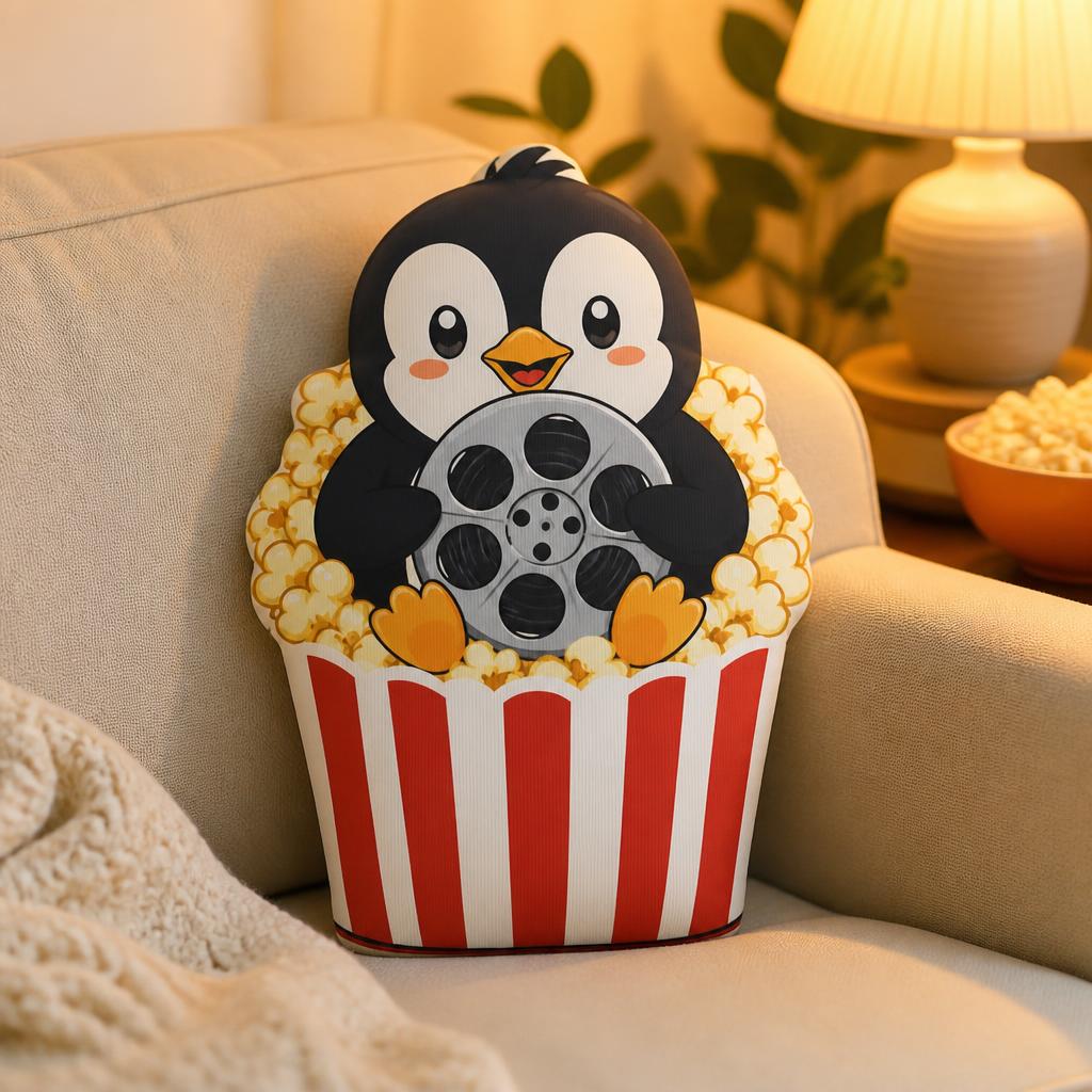 Home Cinema Night - Almohada de peluche con forma de