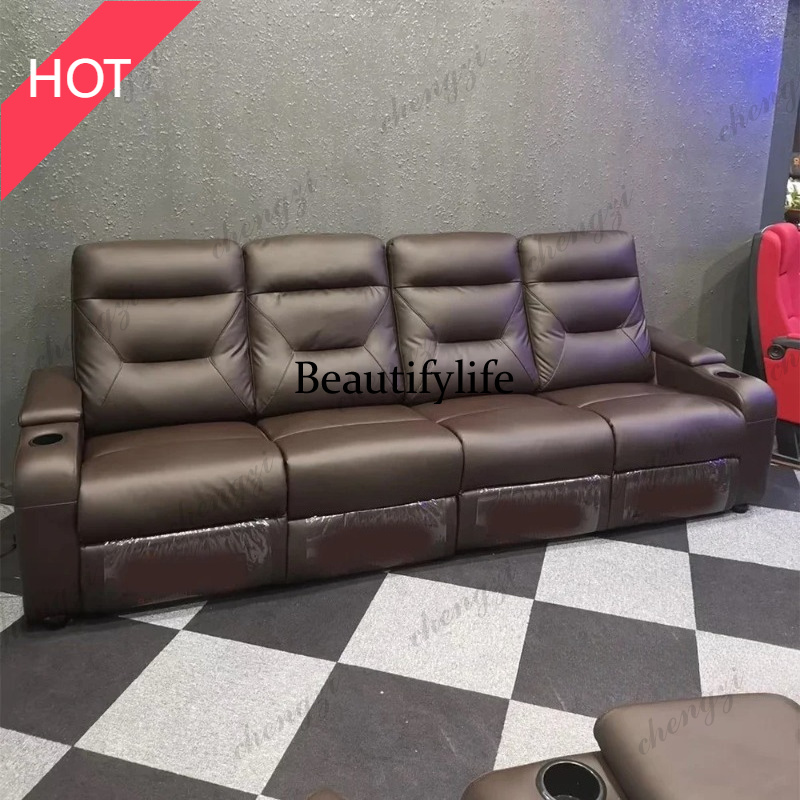 Home Cinema Couch - Juego de sofás de cuero A49