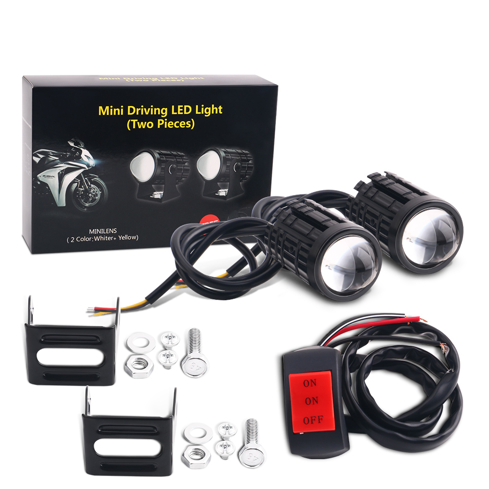 Projector Lamp Replacement - Faro LED Universal para motocicleta, lente