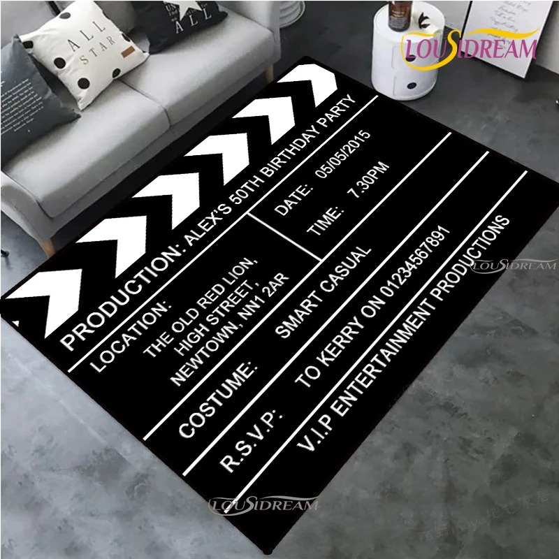 Home Cinema Night - Alfombra de Cine Retro con Diseño