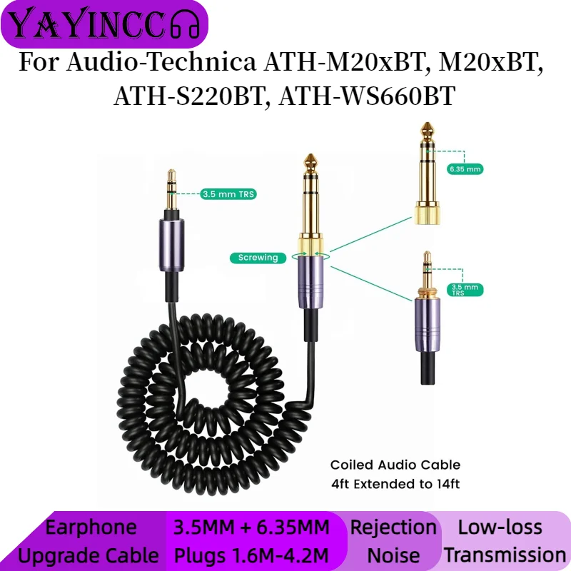 Cable de repuesto con muelles  - Audio Technica Headphone Ath-Ws660Bt reseña y precio