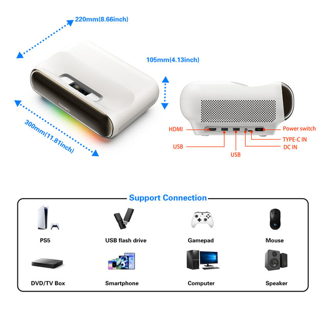 Proyector Láser Tricolor de Al - Home Cinema Ultra Short Throw Projector reseña y precio