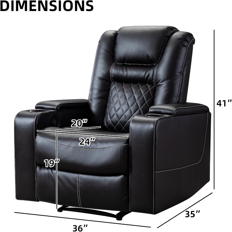 Sillón Reclinable Eléctrico CA - Home Cinema Couch reseña y precio