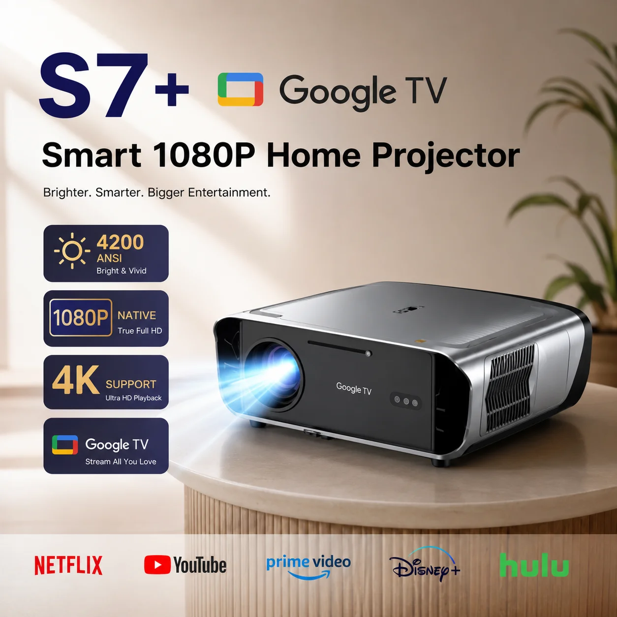 Proyector S7 4200ANSI Nativo 1 - Home Cinema Couch reseña y precio