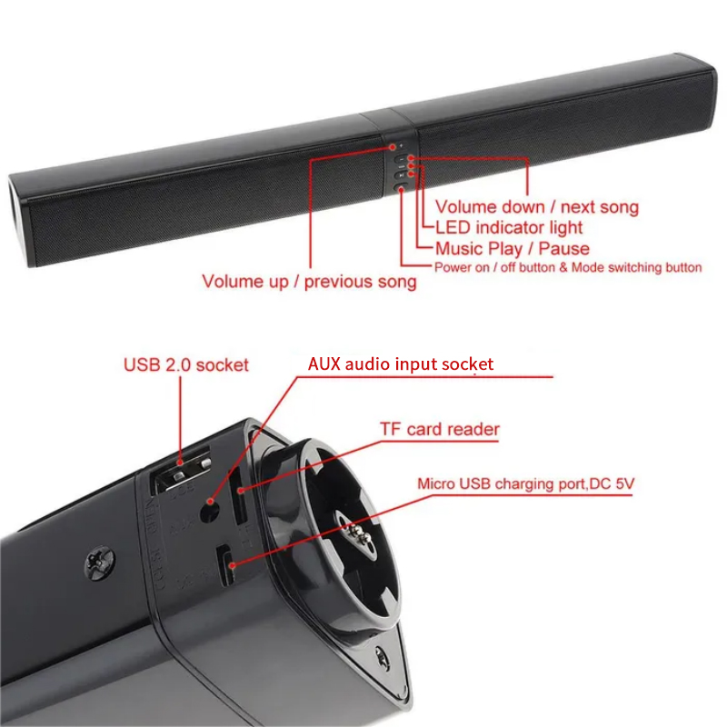 Potente barra de sonido, sonid - Home Cinema Subwoofer reseña y precio