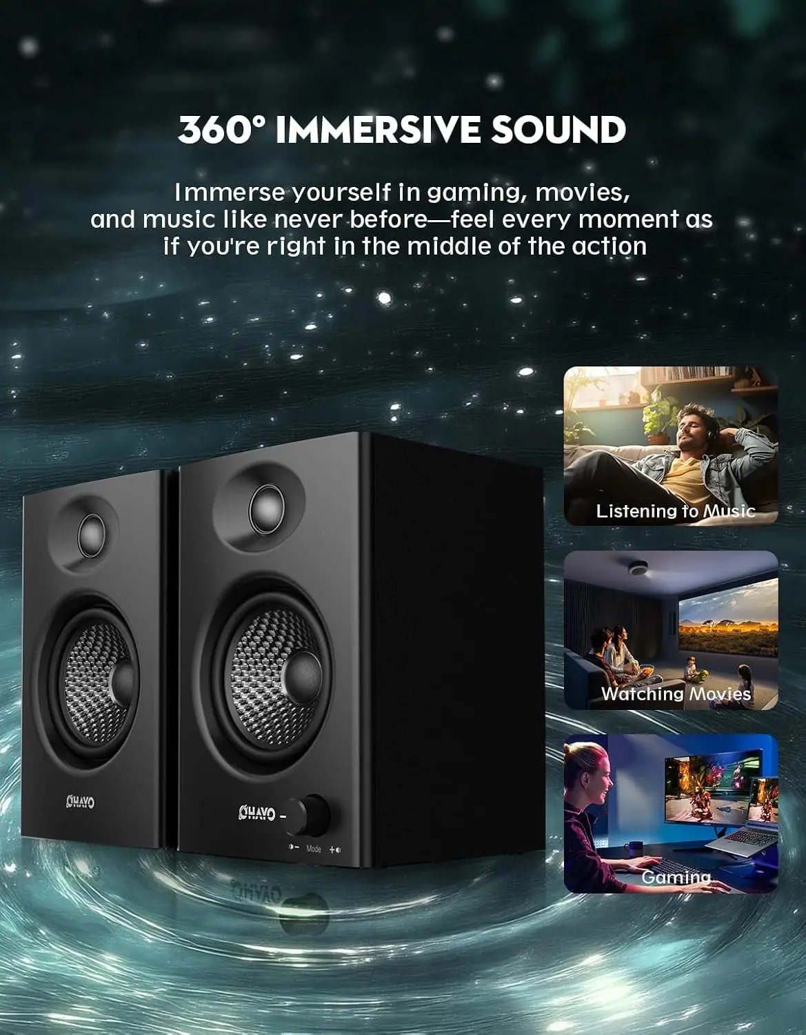 OHAYO Altavoces de Estantería  - Home Cinema Subwoofer reseña y precio
