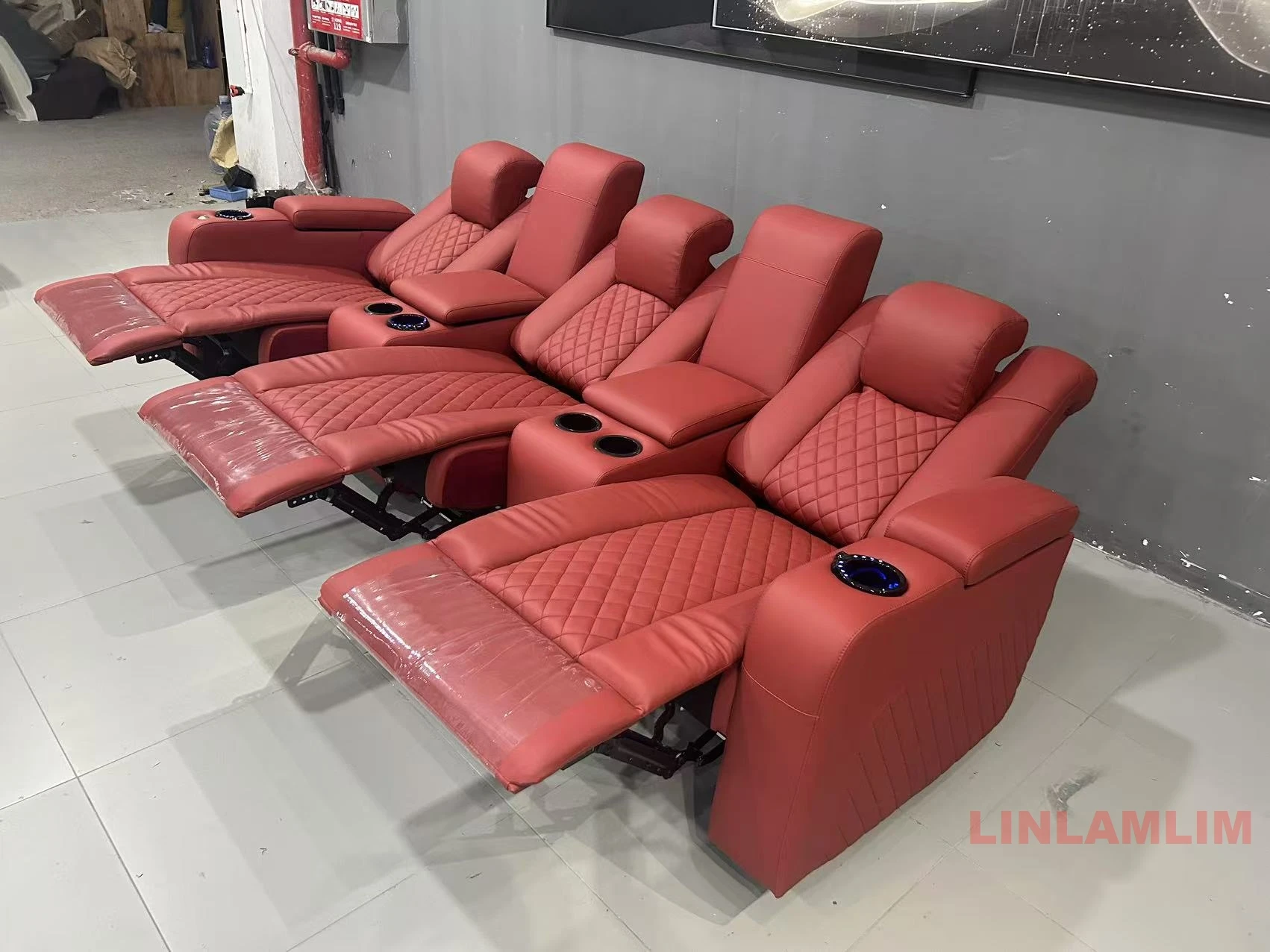 Linlamlim Sofá reclinable de l - Home Cinema Theater reseña y precio