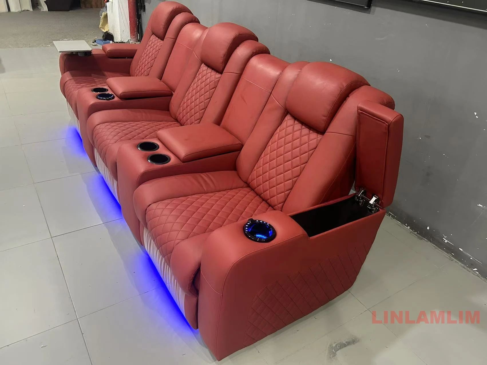 Linlamlim Sofá reclinable de l - Home Cinema Theater reseña y precio