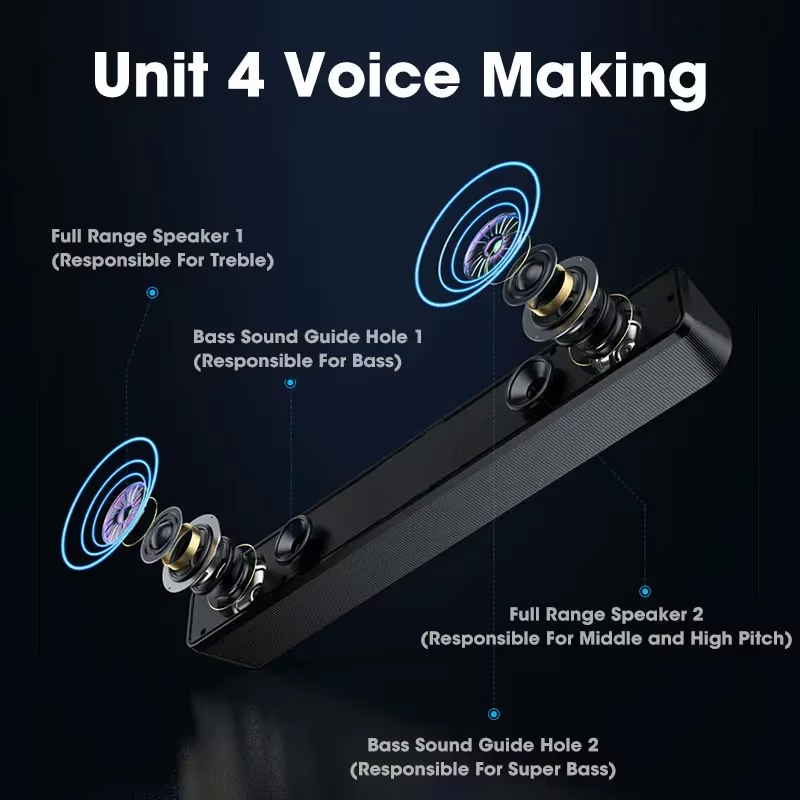 Barra de Sonido Envolvente 4D  - Soundbar Bluetooth Home reseña y precio