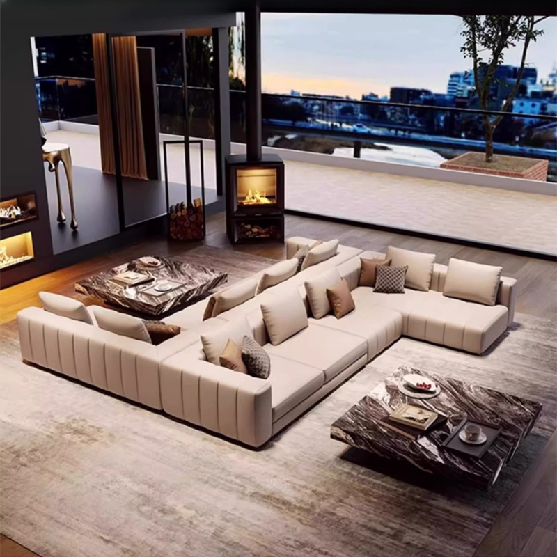 Sofás italianos de cuero genui - Home Cinema Room Accessories reseña y precio