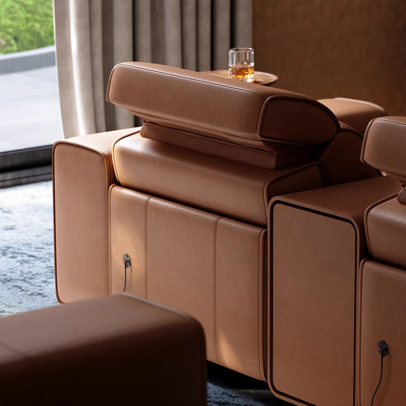 Sofás eléctricos de cuero de p - Home Cinema Couch reseña y precio