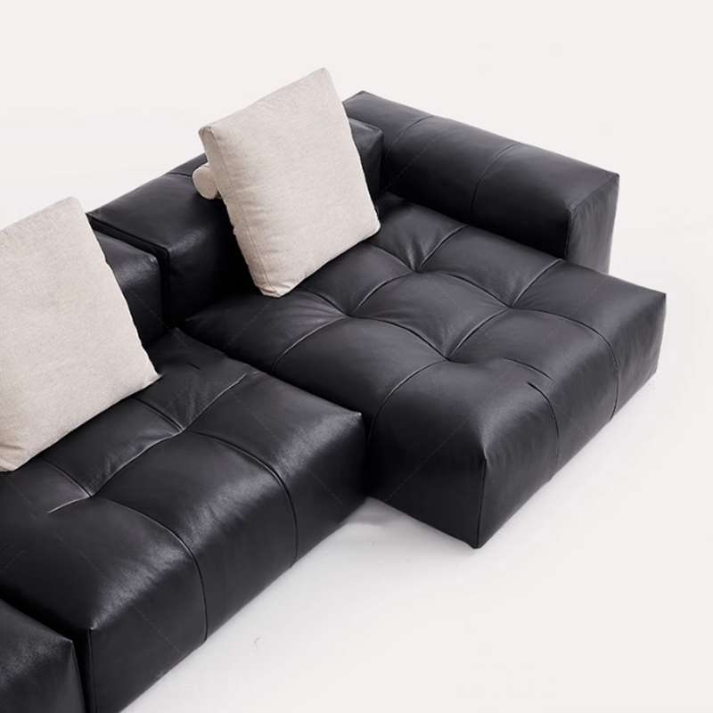 Sofá comprimido de cuero nórdi - Home Cinema Room Design reseña y precio