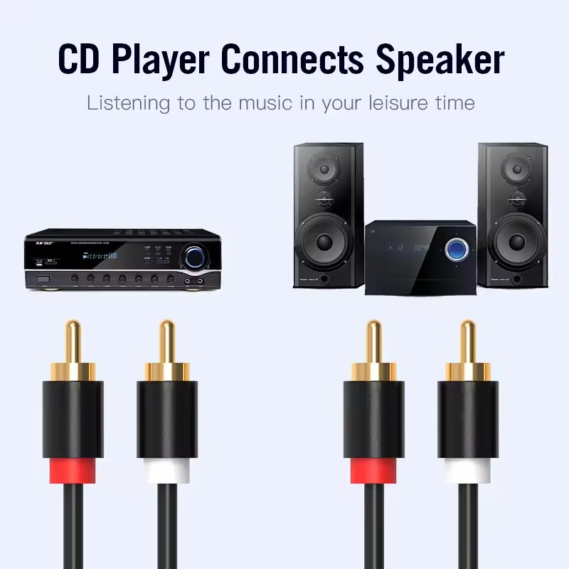 Cable RCA estéreo HIFI, Cable  - Genius Home Cinema reseña y precio