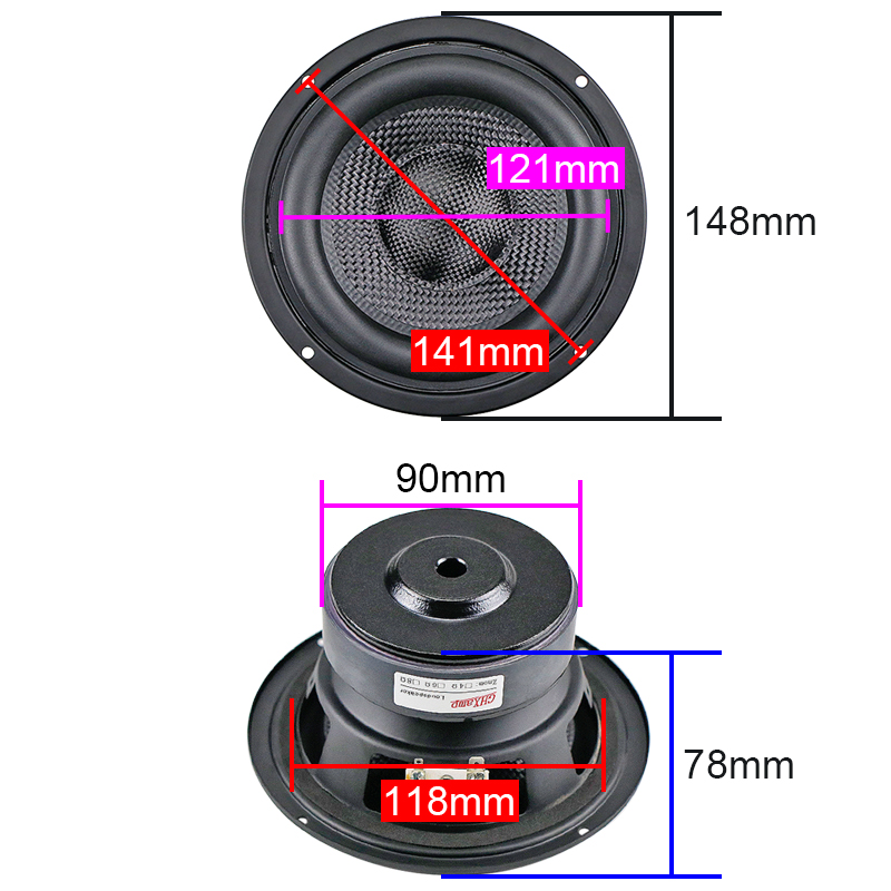 GHXAMP 5,25 pulgadas 148mm sub - Home Cinema Subwoofer reseña y precio