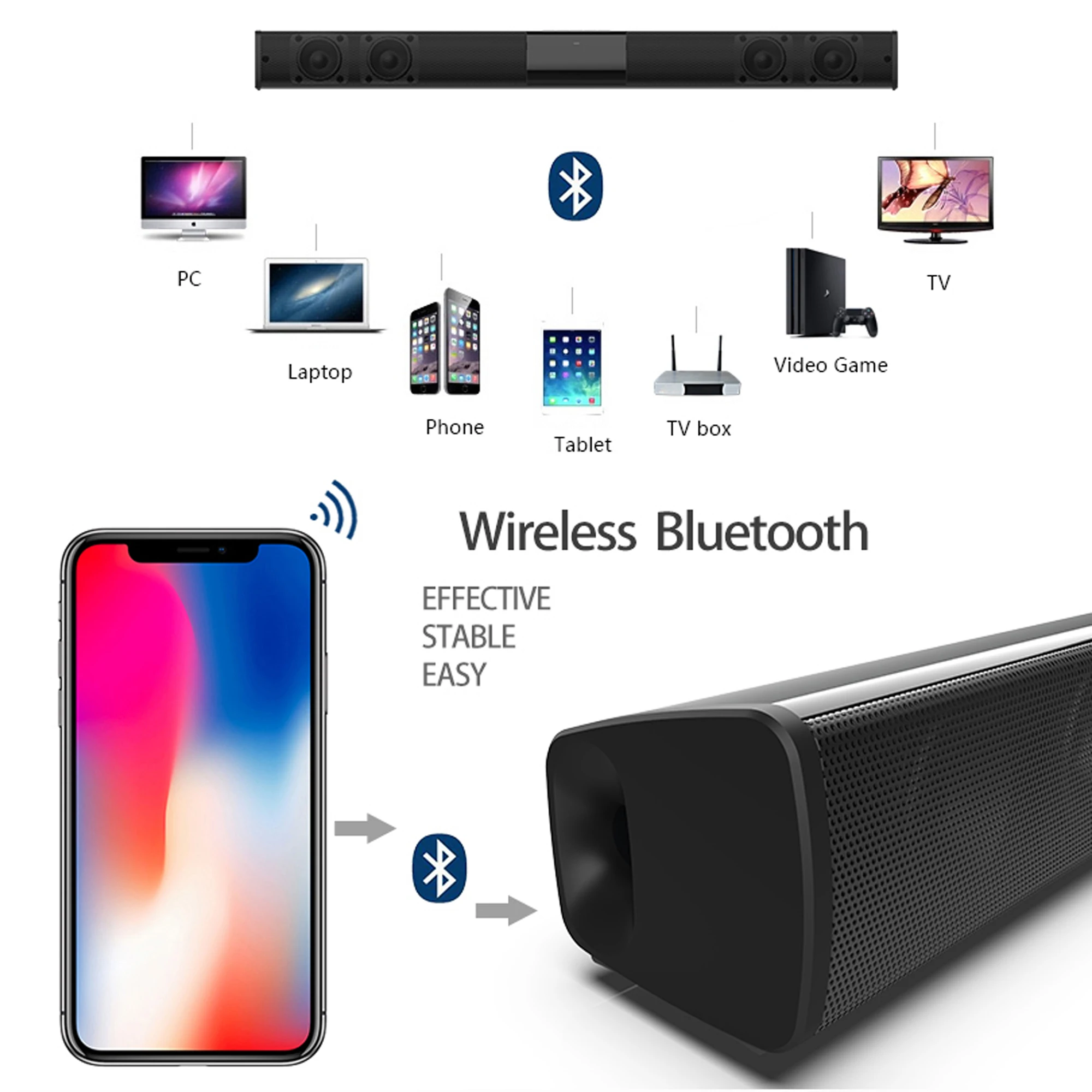 Barra de sonido de alta potenc - Home Cinema Subwoofer reseña y precio