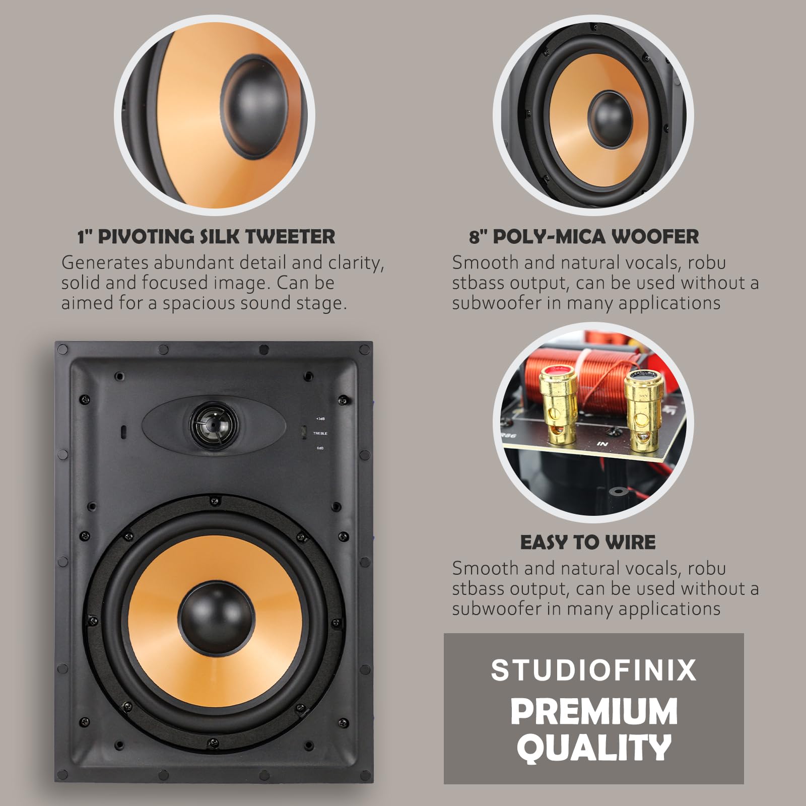 STUDIOFINIX Altavoces de Pared - Home Cinema Subwoofer reseña y precio