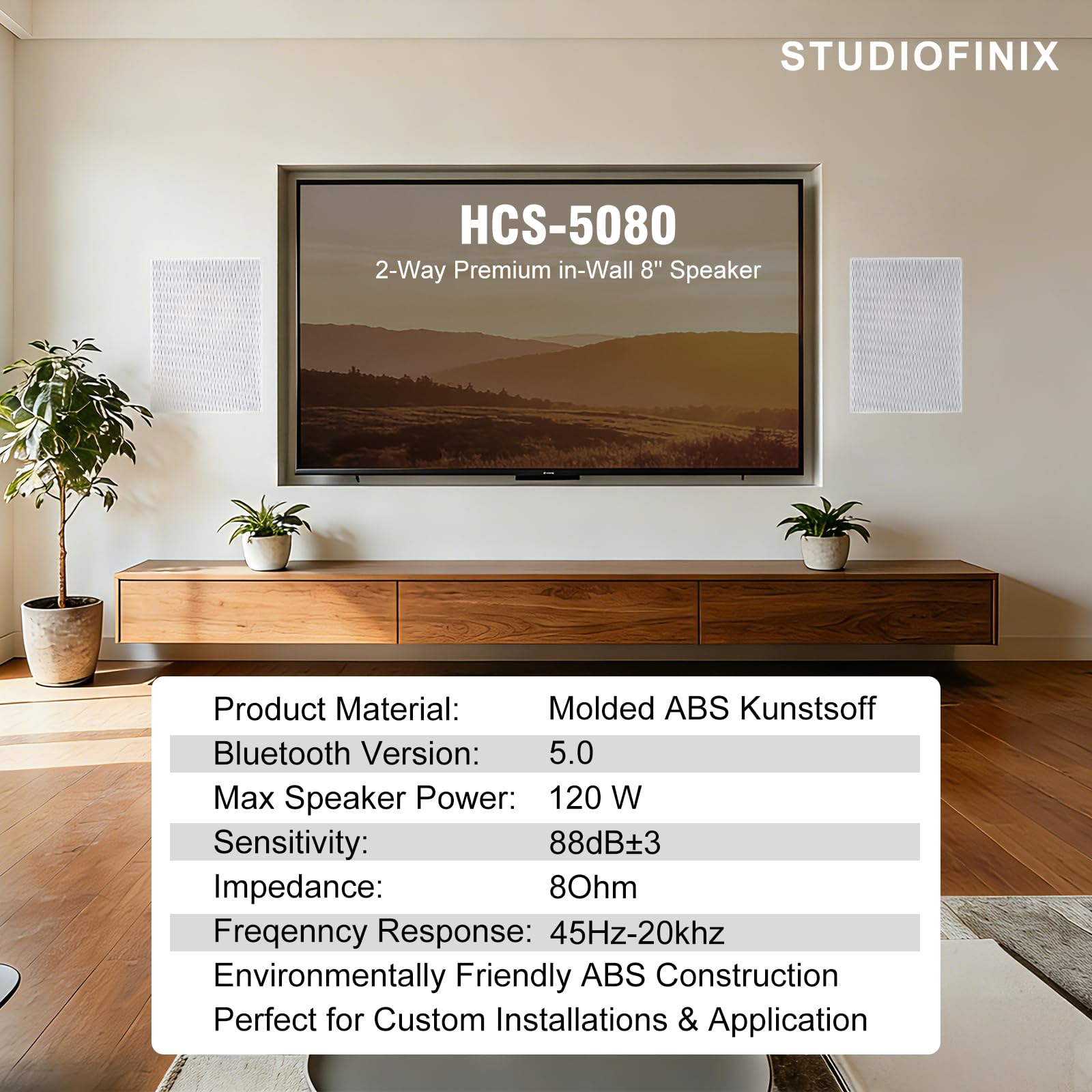 STUDIOFINIX Altavoces de Pared - Home Cinema Subwoofer reseña y precio