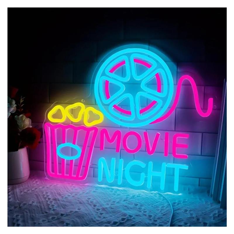 Letrero de neón con luz de pal - Home Cinema Night reseña y precio