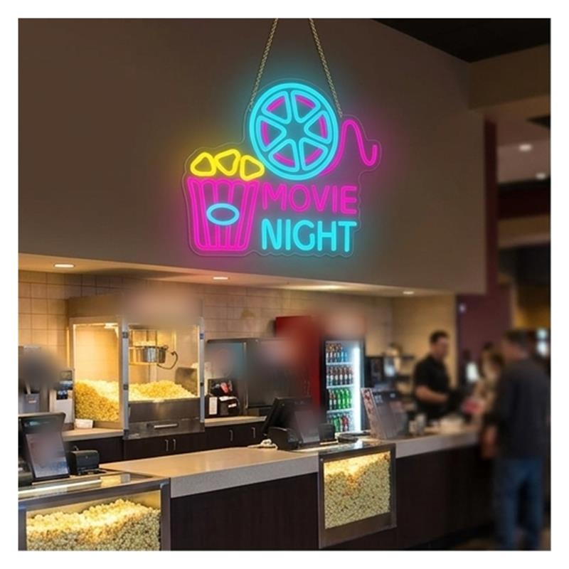Letrero de neón con luz de pal - Home Cinema Night reseña y precio